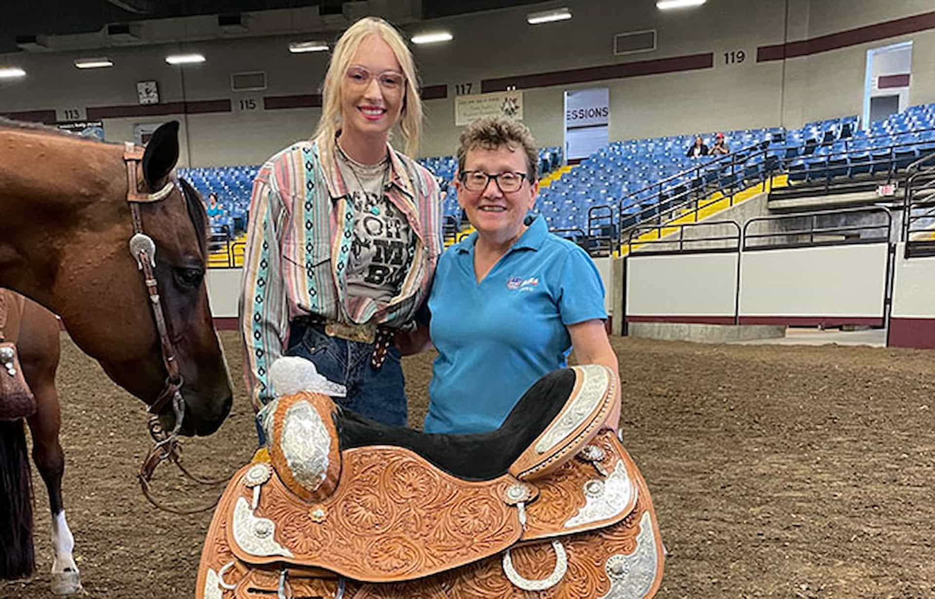 saddle award winner with award