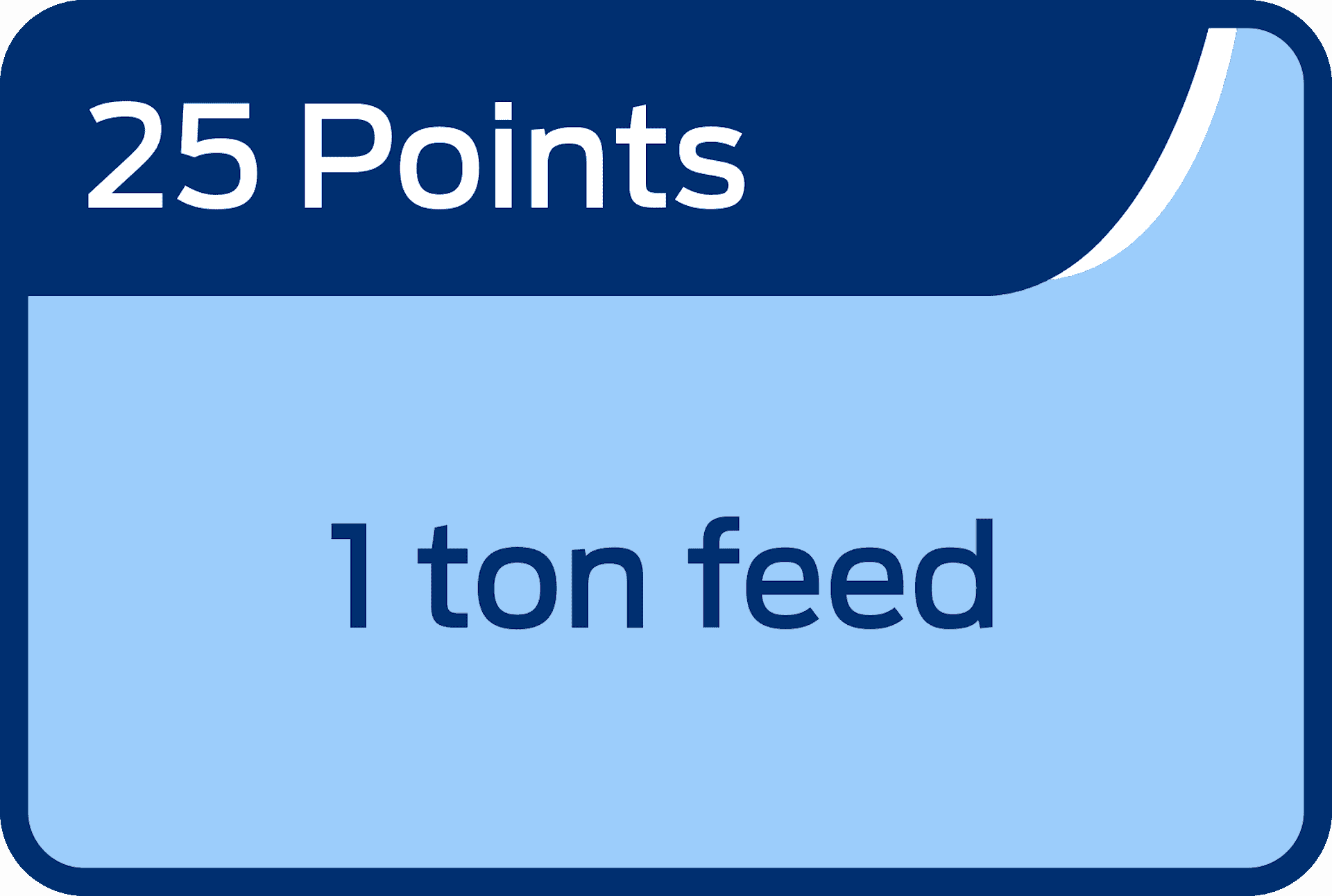 25 pts = 1 ton Feed